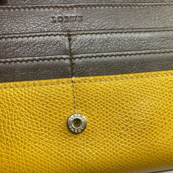 Authentic Loewe Yellow Leather Long Designer Wallet / Clutch - Picture 7 of 10